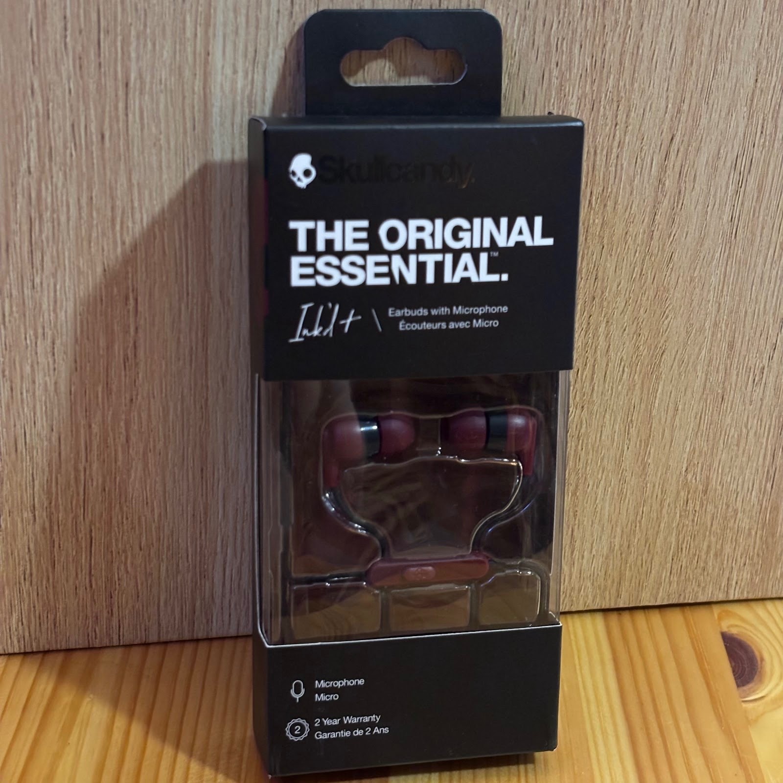 Skullcandy Ink’d+ Wired Earbuds In-Ear Headphones Mic Red Android NEW