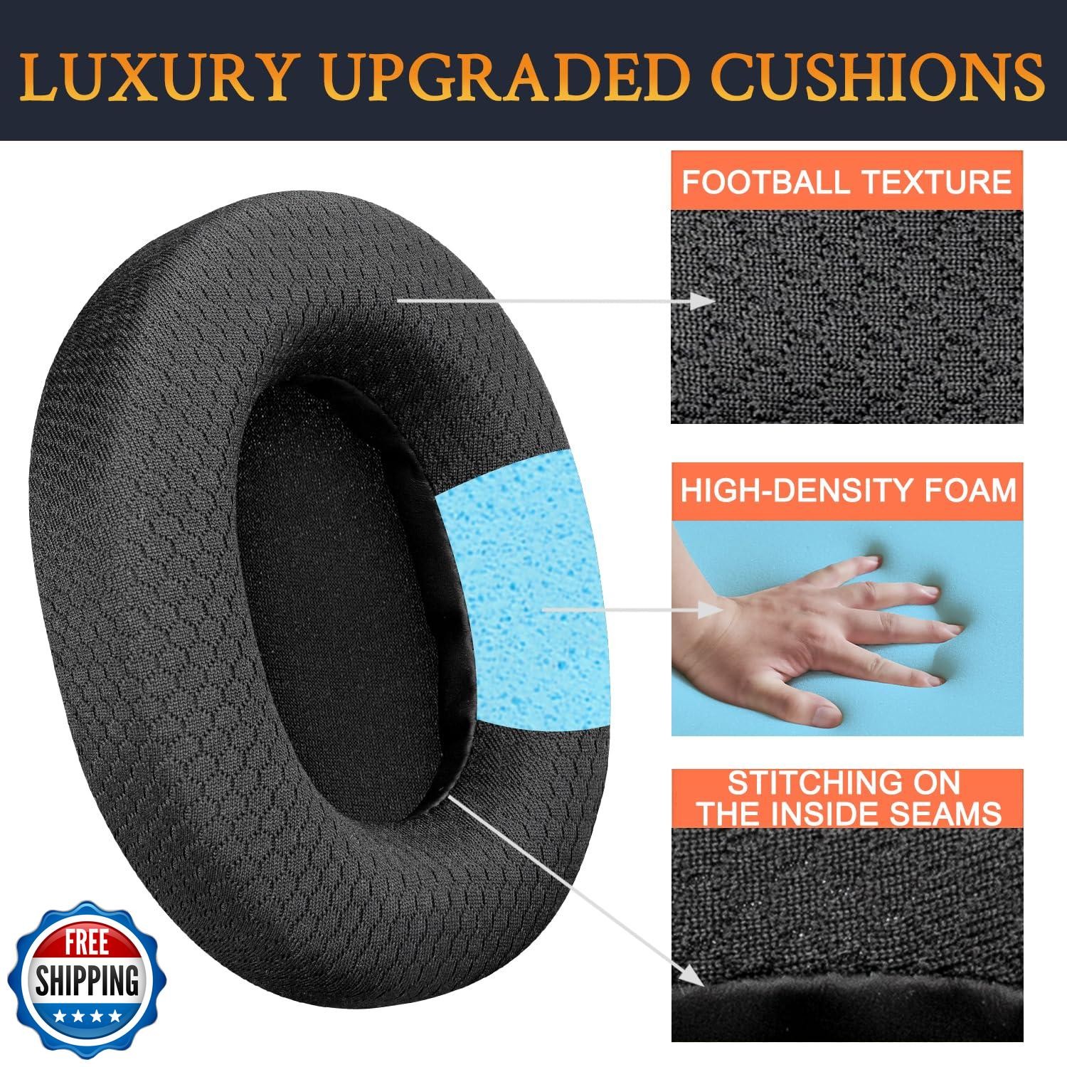 SOULWIT Mesh Fabric Replacement Earpads for Sony MDR-7506 MDR-V6 MDR-V7 MDR-C