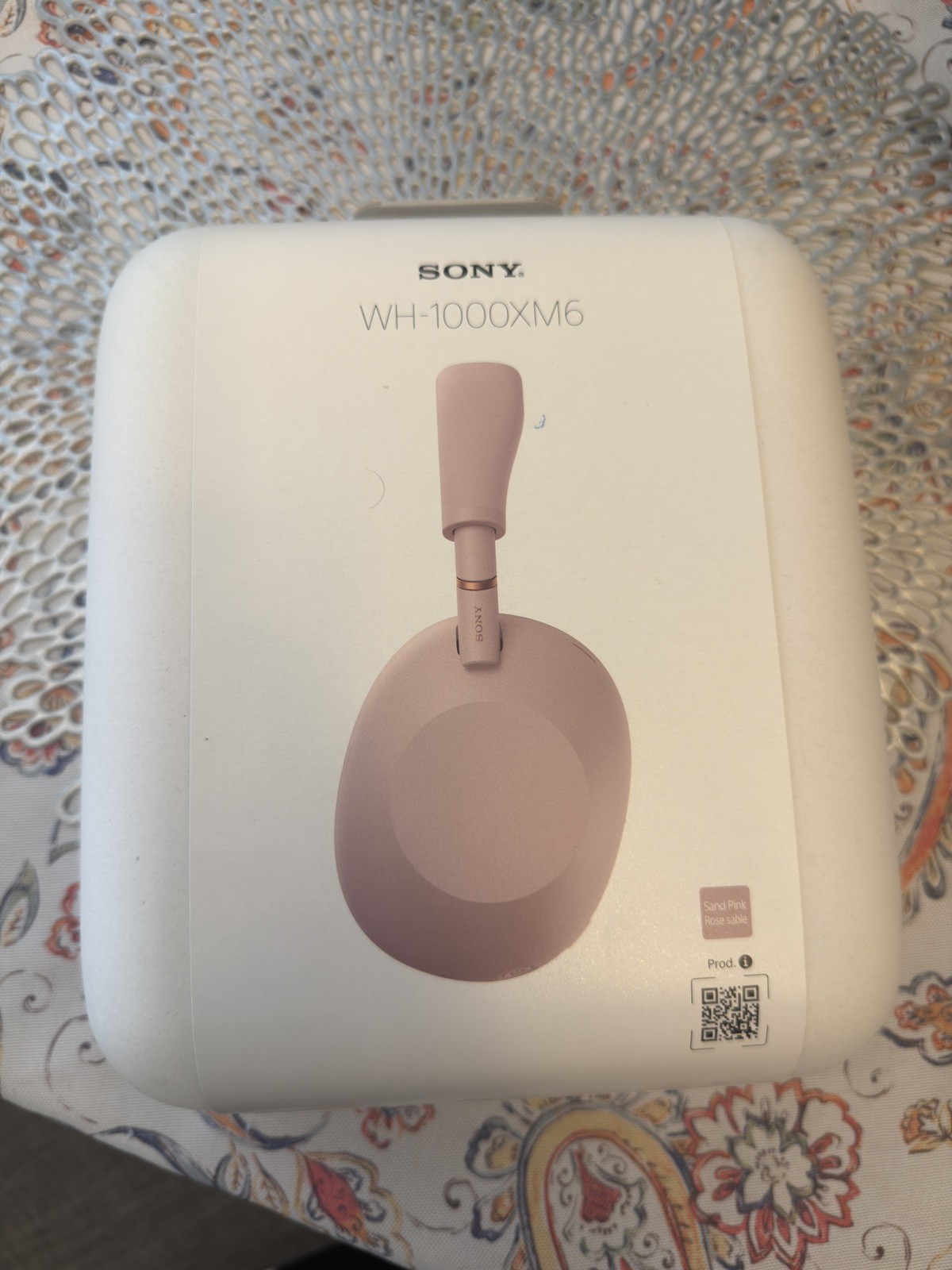 NEW SEALED Sony WH-1000XM6- Best Wireless Noise Cancelling Headphones -Sand Pink