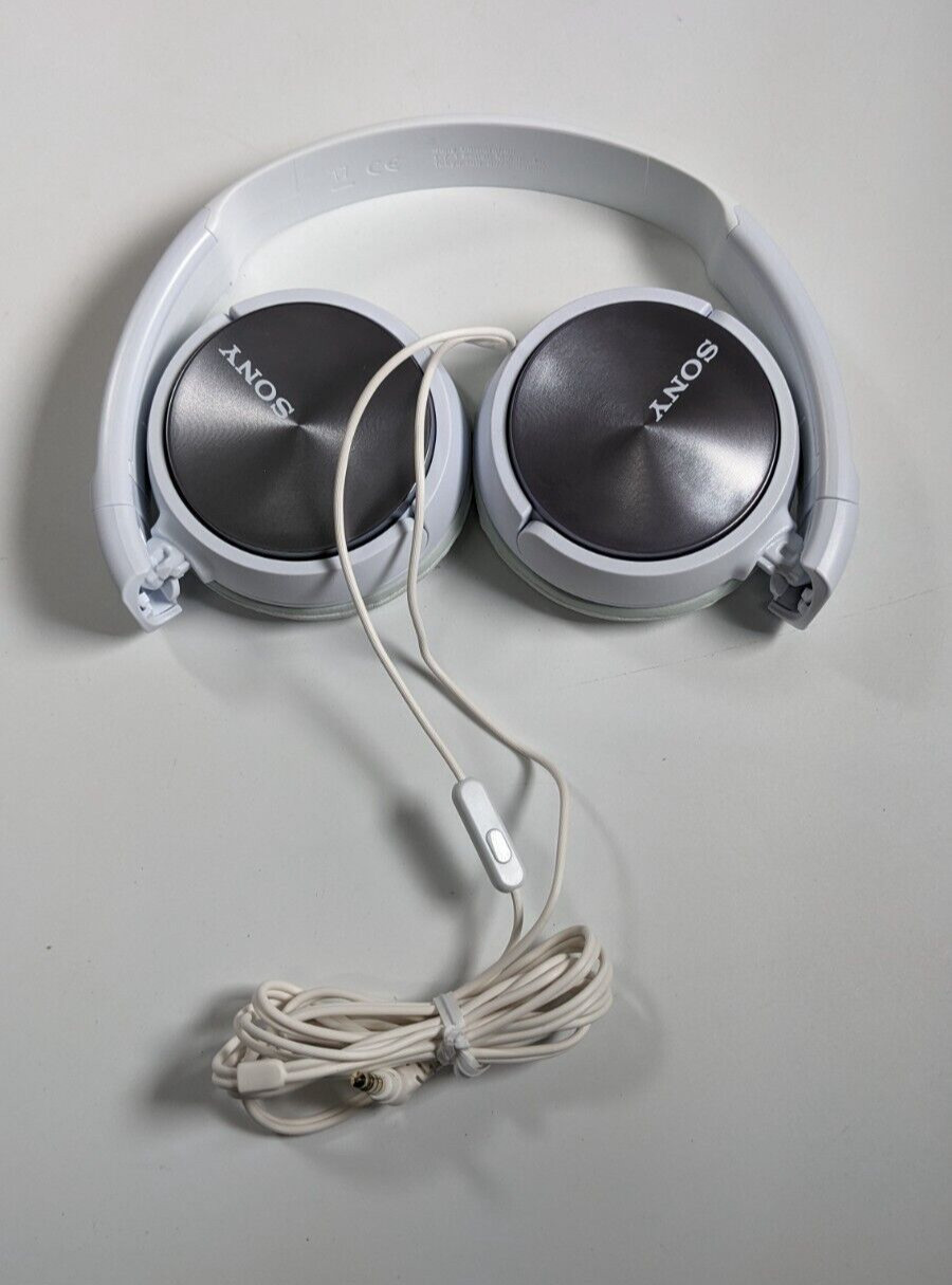 Sony MDR-ZX310AP On-Ear Headphones with Microphone- White