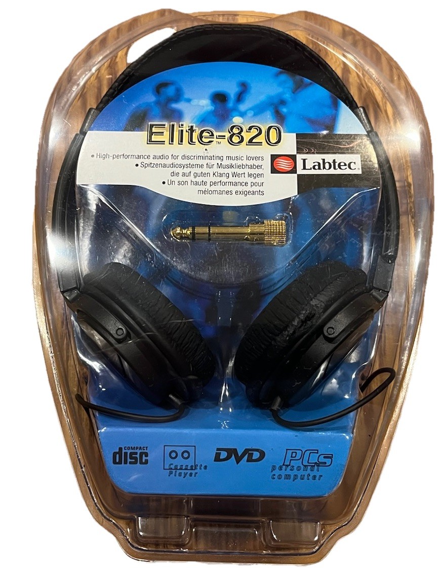 NIB Labtec Elite-820 High Performance Over-the-Ear Headphones