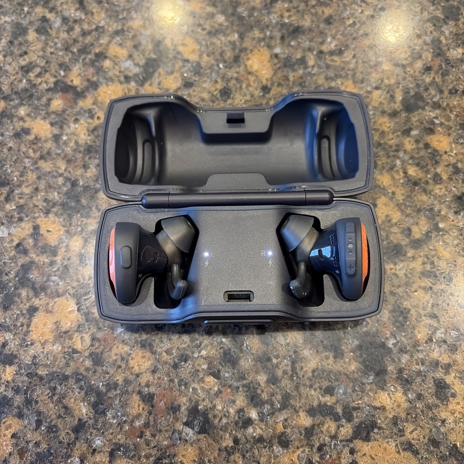 Bose SoundSport Free Wireless Earbuds Orange/Navy Tested