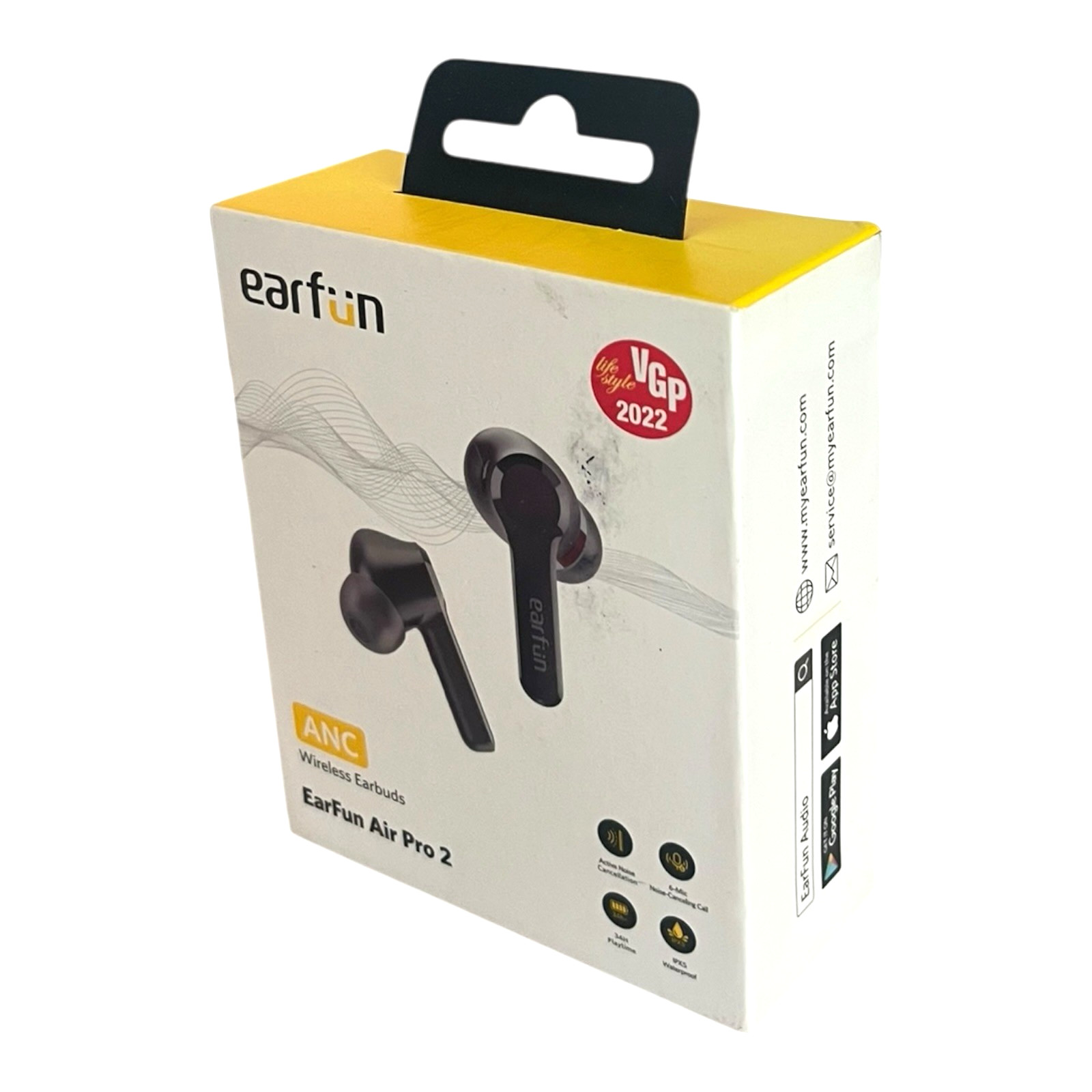 EarFun Air Pro 2 Adaptive Hybrid Noise Canceling Wireless Glossy White TW300