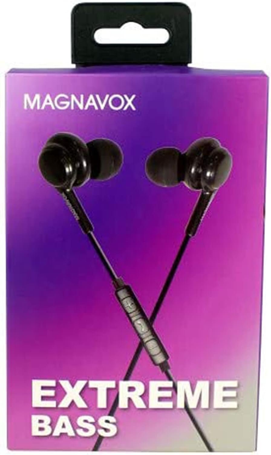 Magnavox MHP4857-BK Ear Buds with Microphone in Black | Available in Black &…