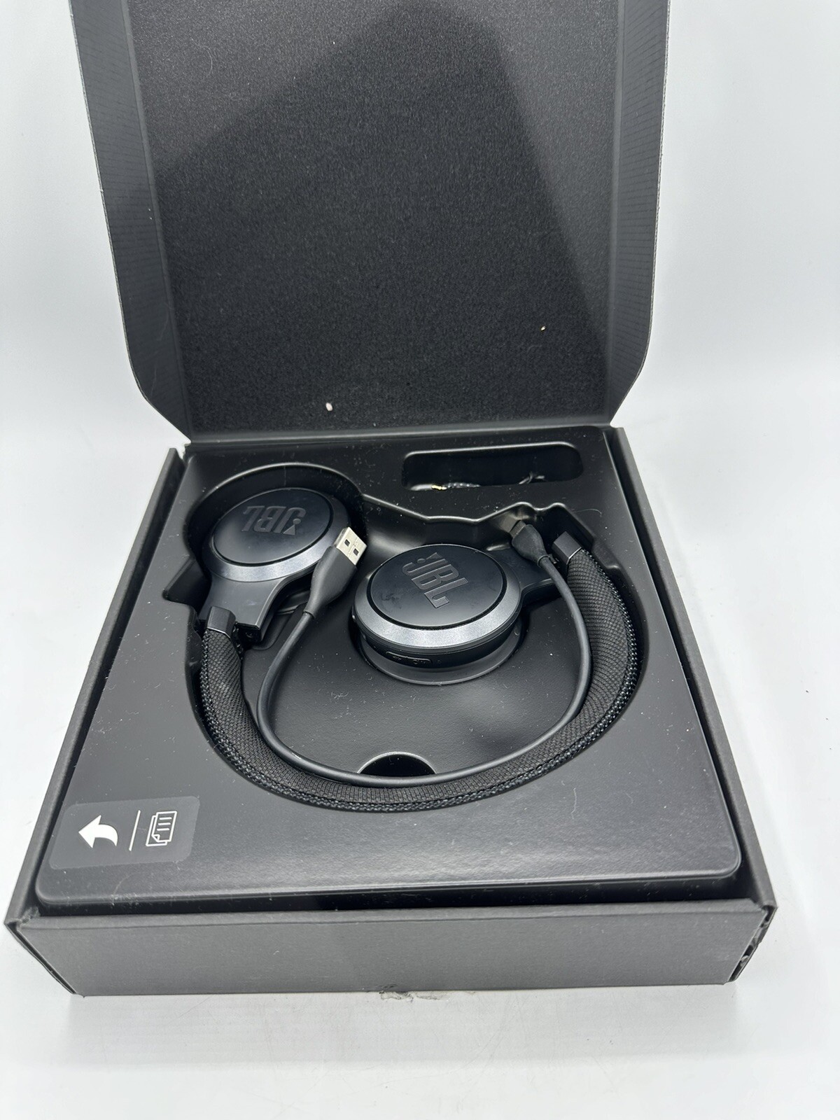 JBL Live 460NC Wireless On-Ear Noise-Cancelling Headphones – Black Bluetooth EUC