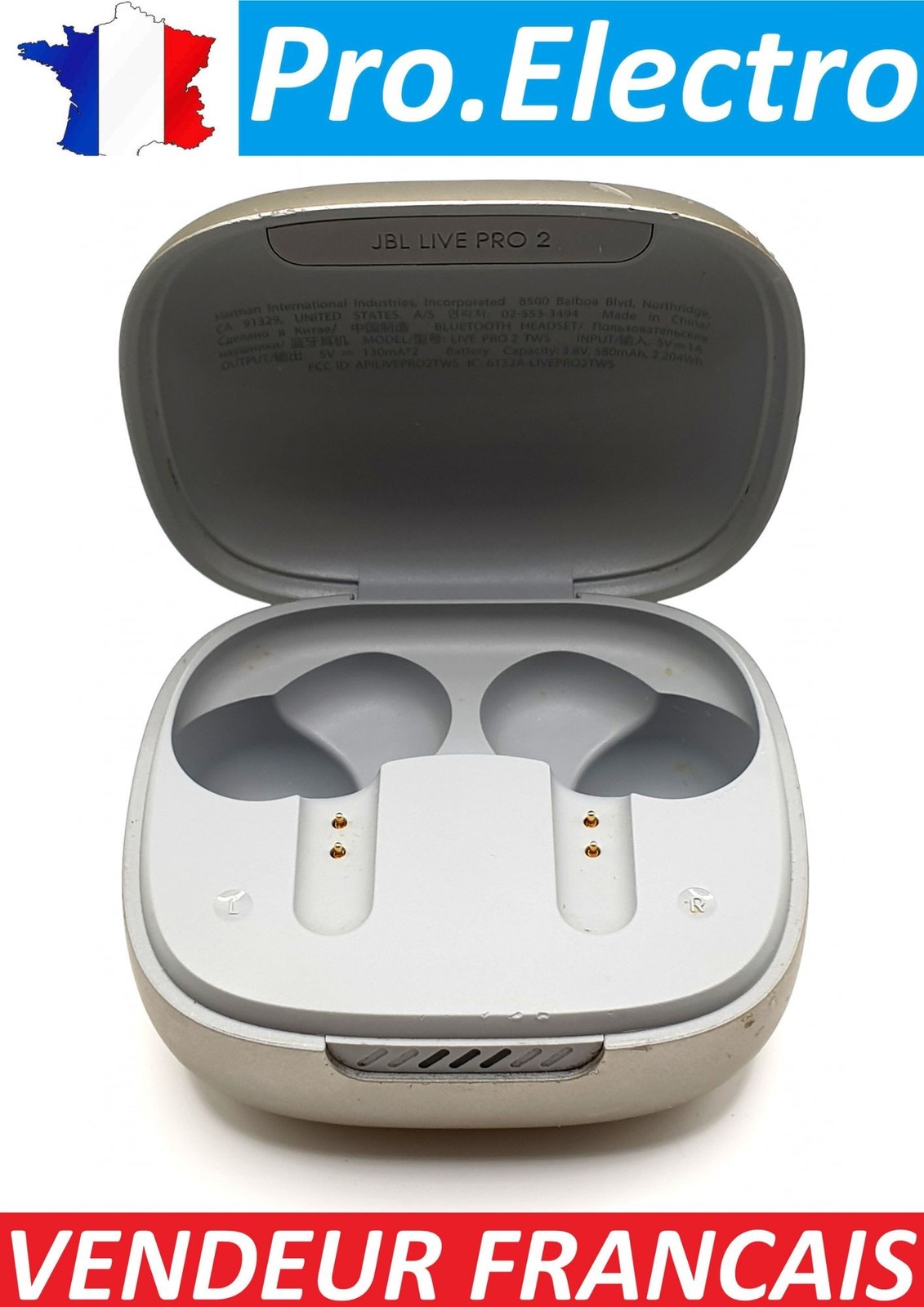 JBL LIVE PRO 2 GOLD Wireless Headphone Charger Battery Case