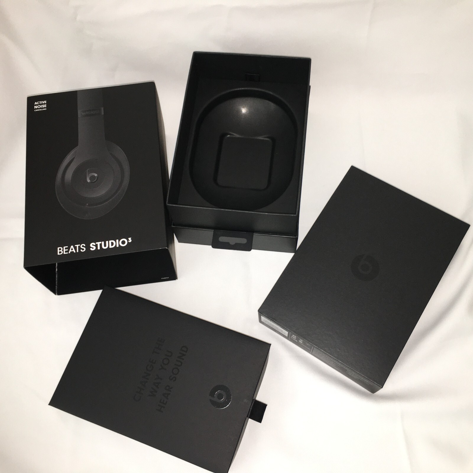 Beats Studio3 Headphones (Empty Box Only by Dr. Dre Over the Ear Black Wireless.