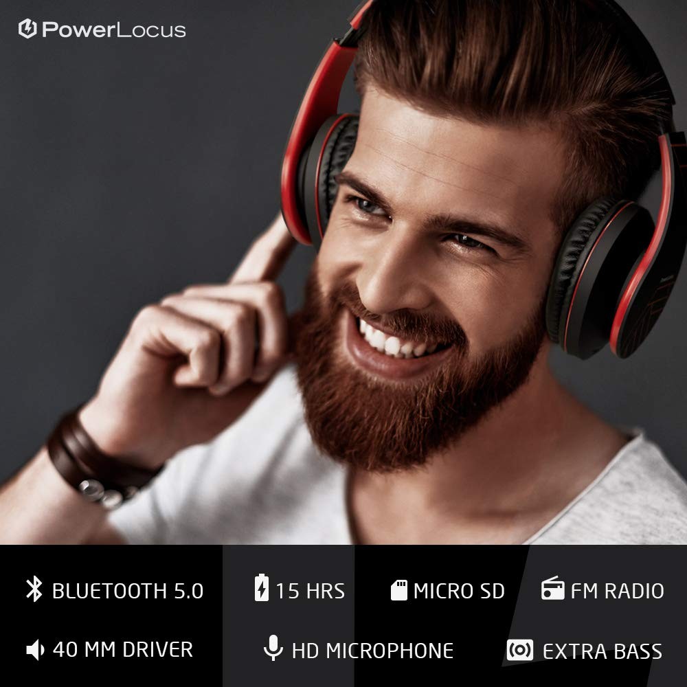 Bluetooth Over-Ear Headphones, Wireless Stereo Foldable Headphones Wireless a…
