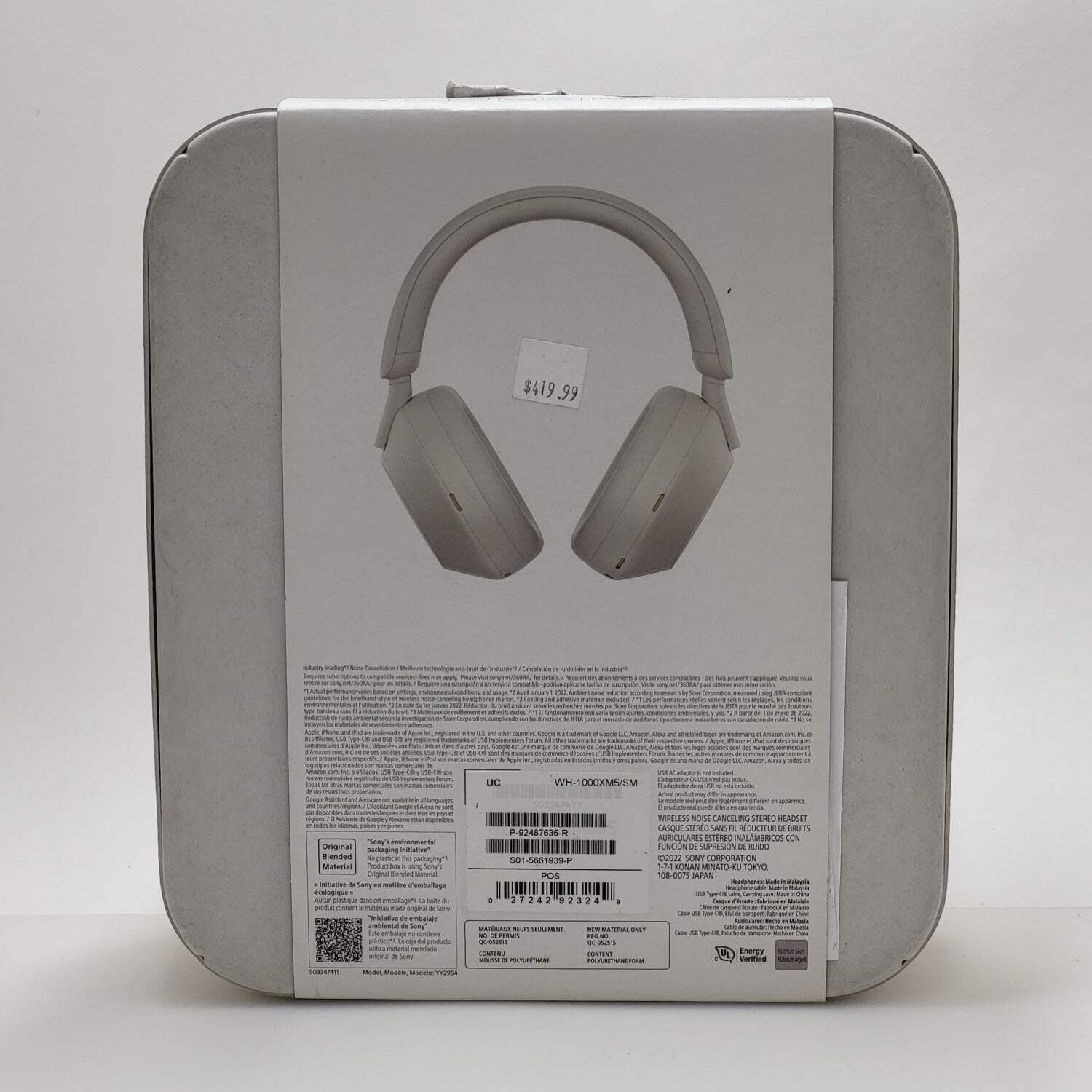 New Sony WH-1000XM5 Wireless Over-Ear Bluetooth Headphones White