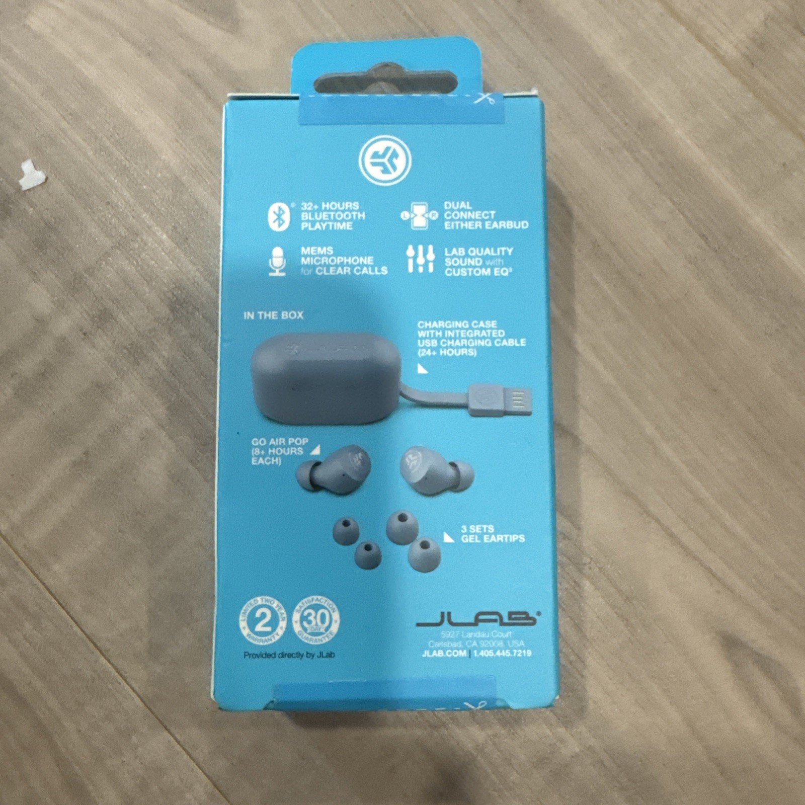 JLab EBGAIRPOPRSLT124 GO Air POP True Wireless In-Ear Headphones – Slate