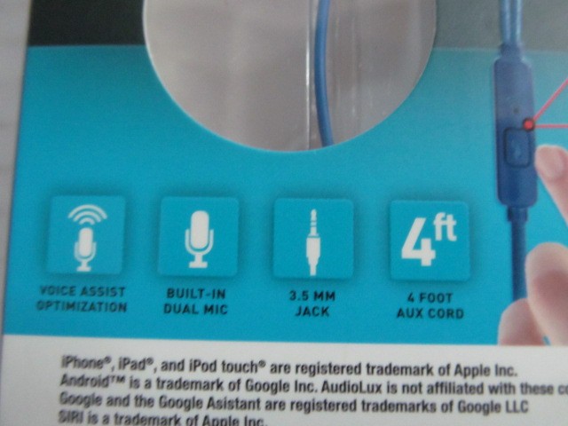 SoundlogicXT Voice Assistant & Dual Mic Stereo Earbuds, Choose Gray or Blue