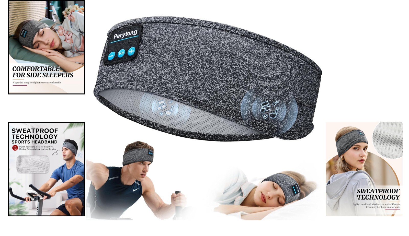 3-in-1 Bluetooth Headband Headphones – Perfect for Sleeping, Travel, & Workouts