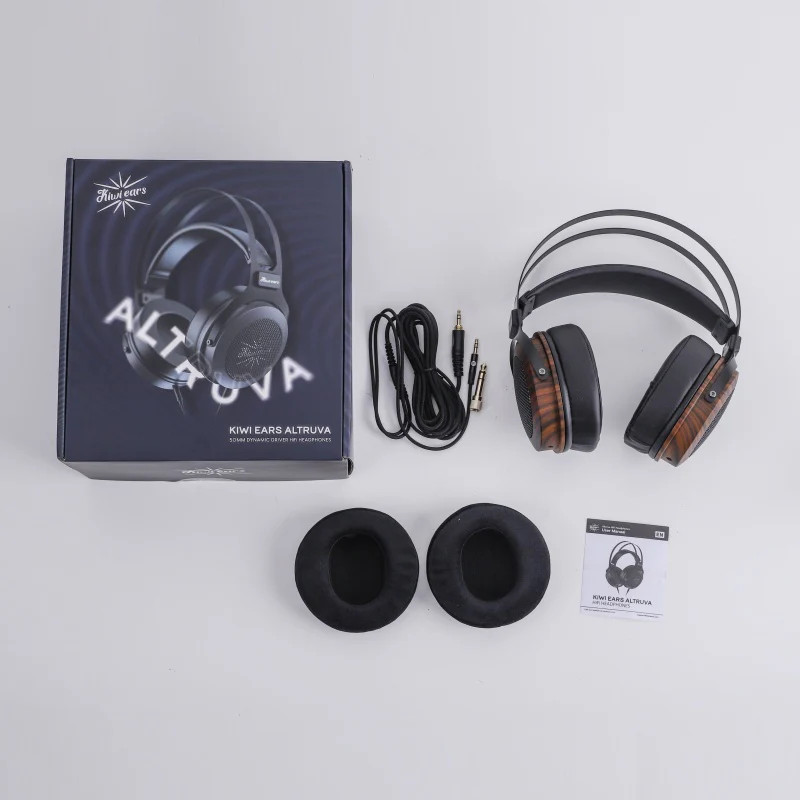 Kiwi Ears Altruva Open-Back 50mm Studio Monitor Headphones 3.5mm Black/Gray