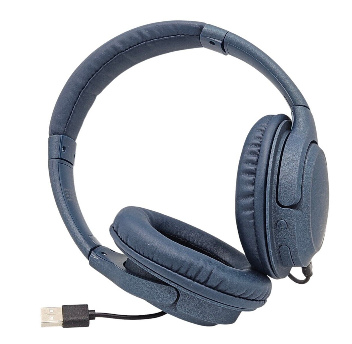 BROOKSTONE Wireless Headphones Bluetooth Rechargeable Studio HD Blue