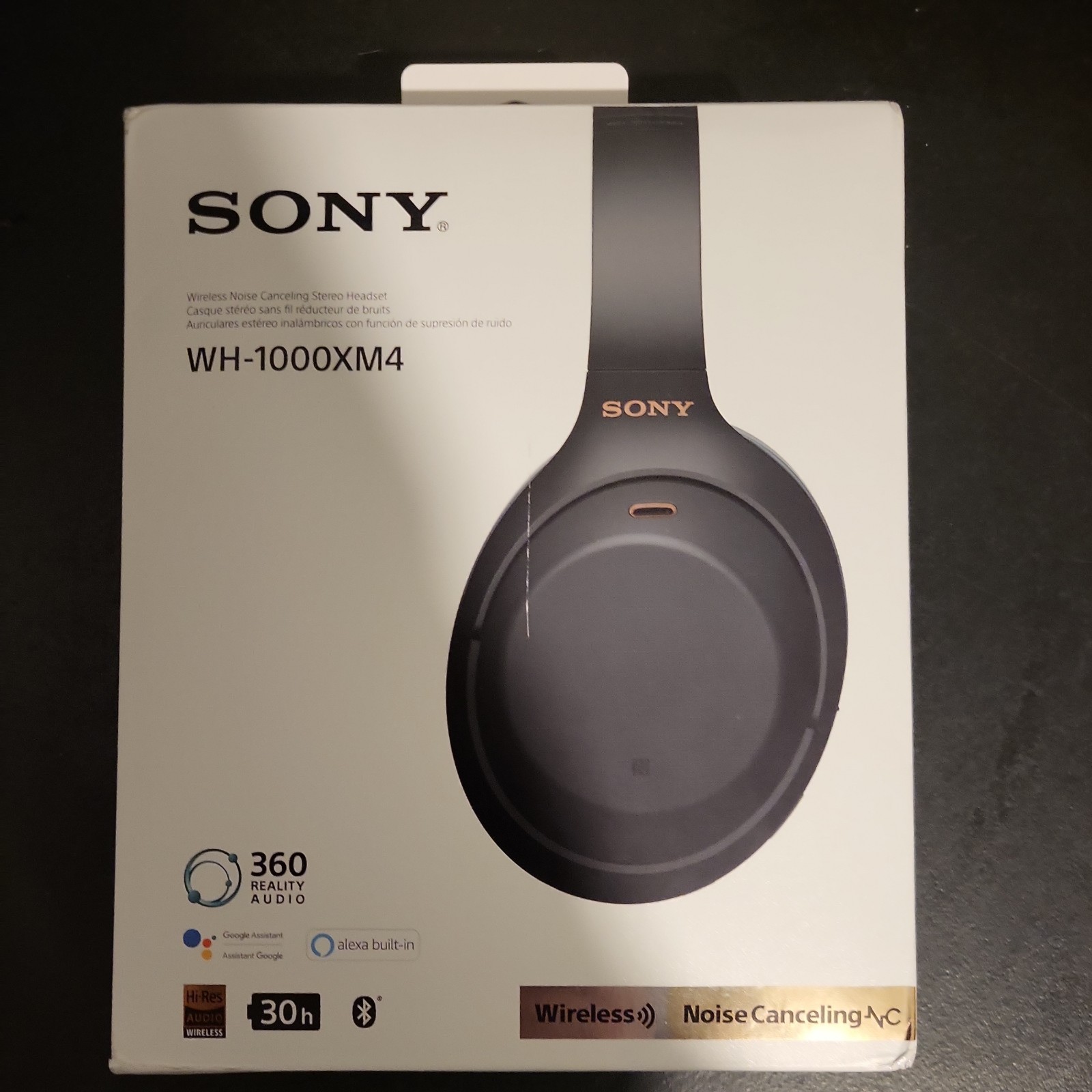 Sony WH-1000XM4 Over the Ear Wireless Headset – Black BOX ONLY