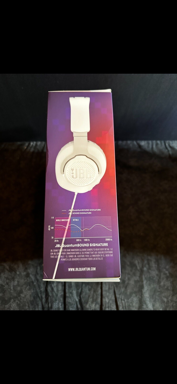 JBL Quantum 100 Wired Gaming Headset Headphones With Detachable Voice Microphone