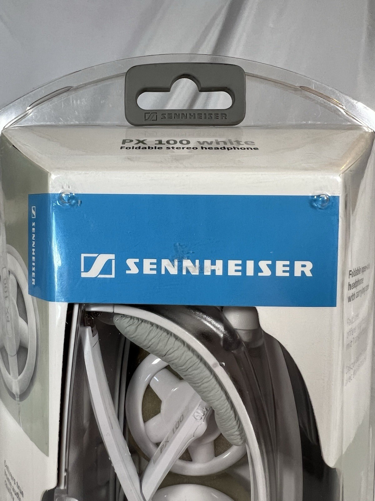 Sennheiser PX100 Stereo Headphones Natural Clear Sound PX 100 White Hi-Fi NEW