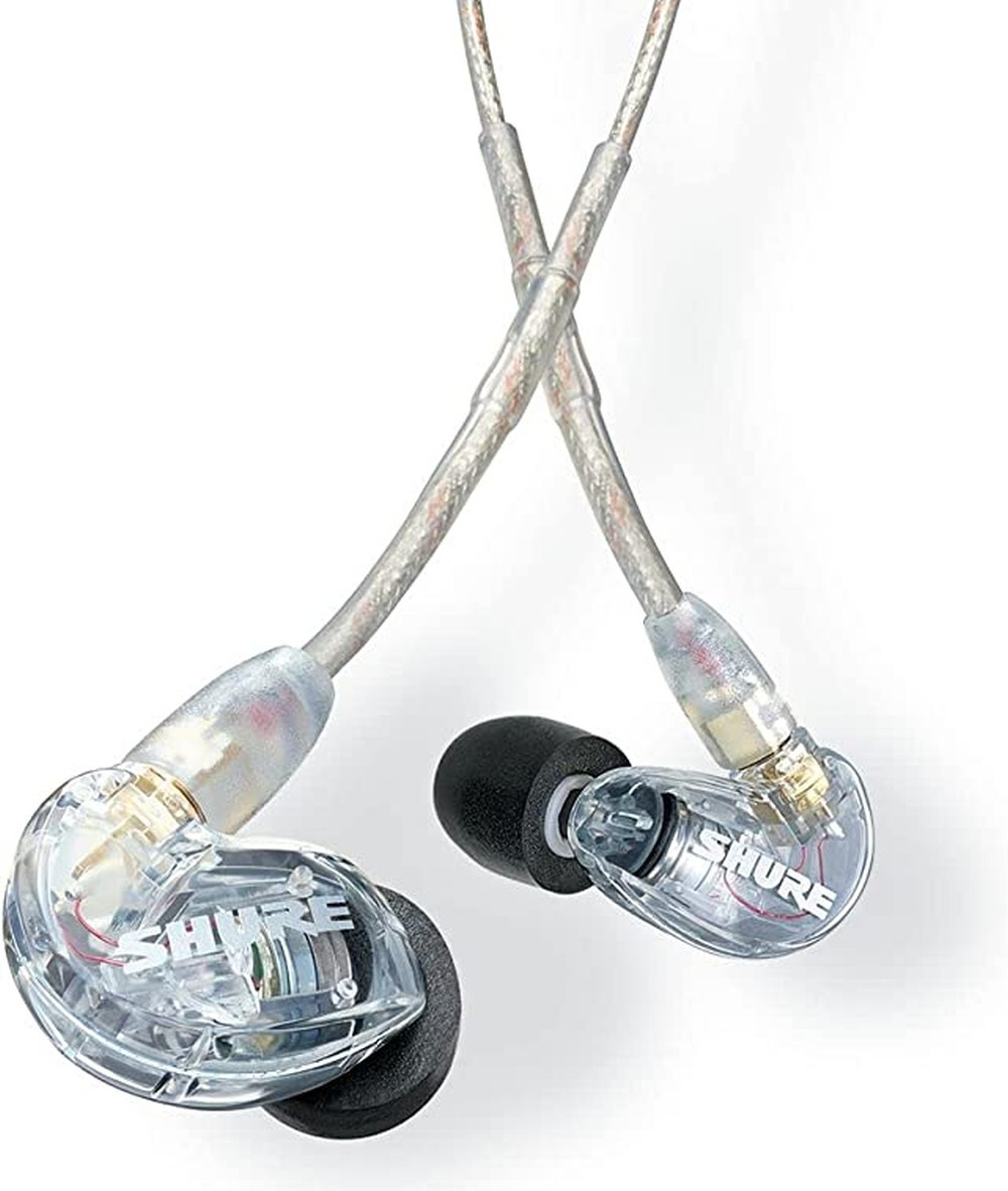 New SHURE SE215-CL In-Ear Earphones Headphones Earbuds IEM Monitors wired, CLEAR