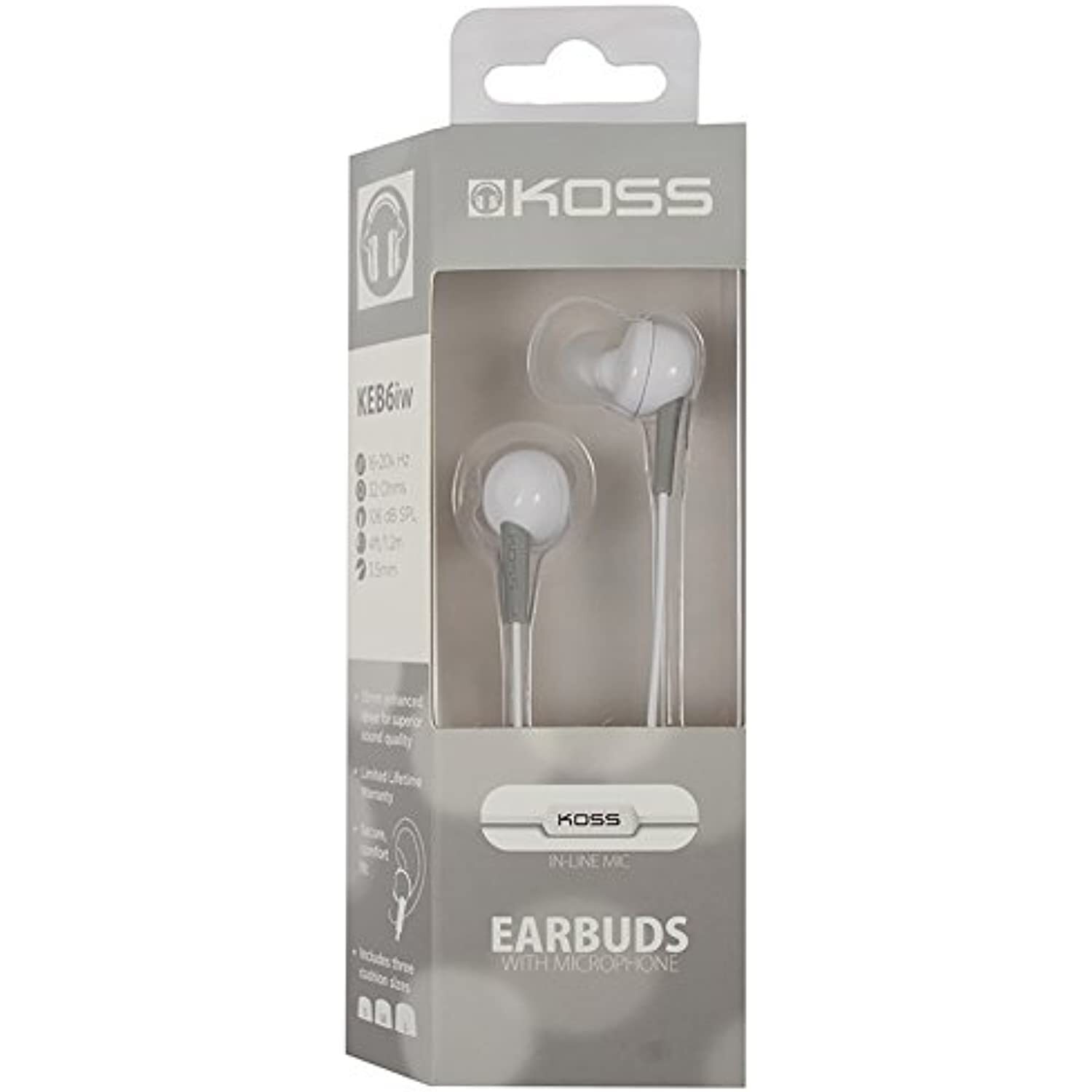 Koss 187197 Keb6i In-Ear Headphones (White)
