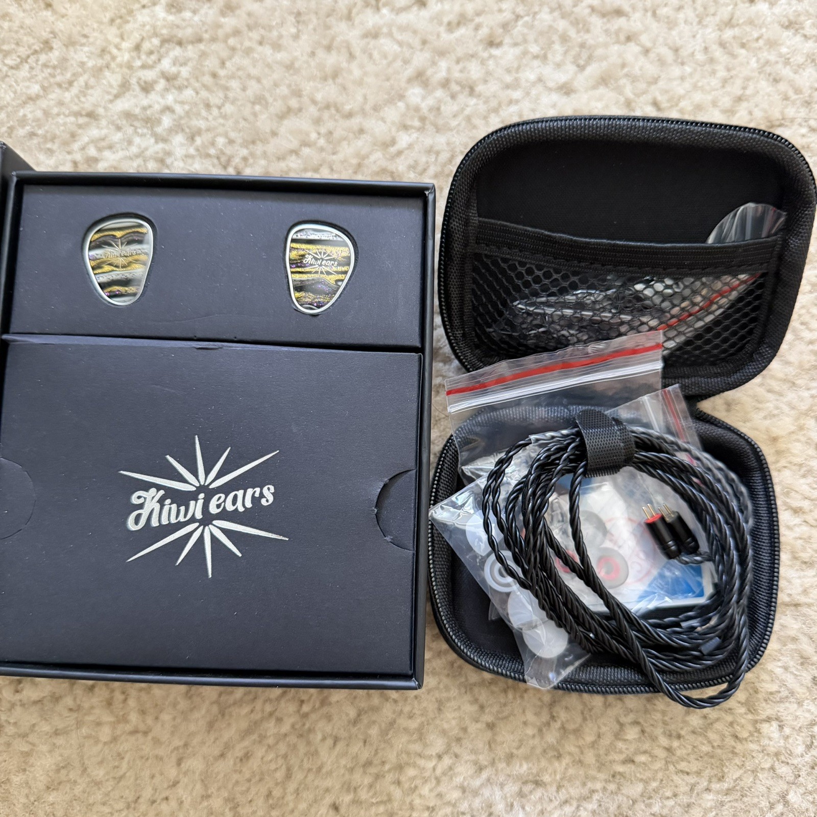 Linsoul Kiwi Ears Étude in Ear Monitor, 3BA+1DD+1BN Hybrid Driver IEM Earphones,