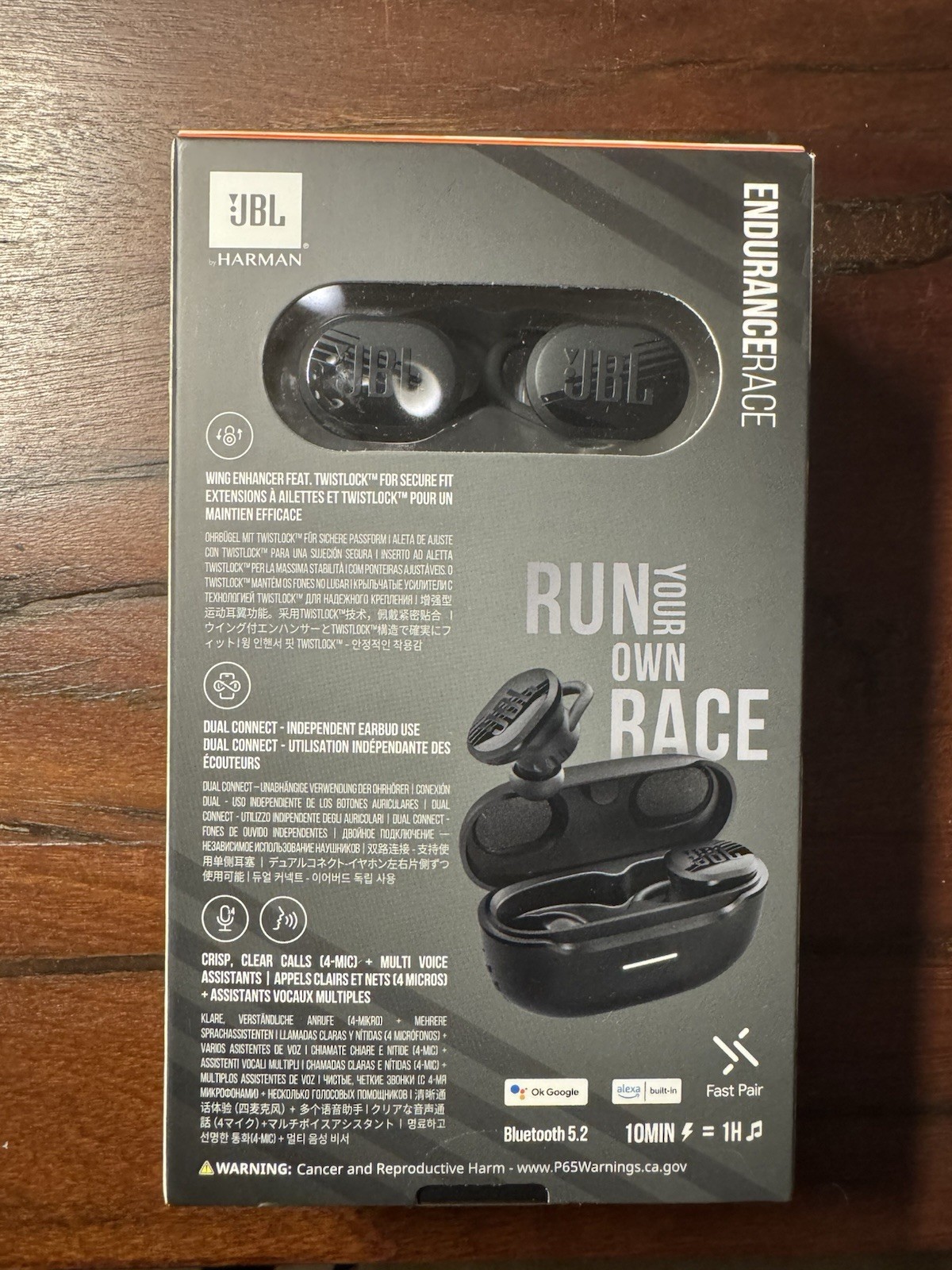 JBL Endurance Race TWS Earbuds- Black NIB