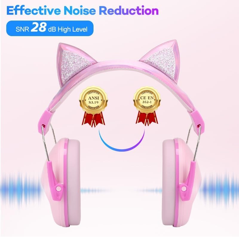 Noise Cancelling Headphones for Kids, Kids Ear Protection 28Db SNR Noise Reducti