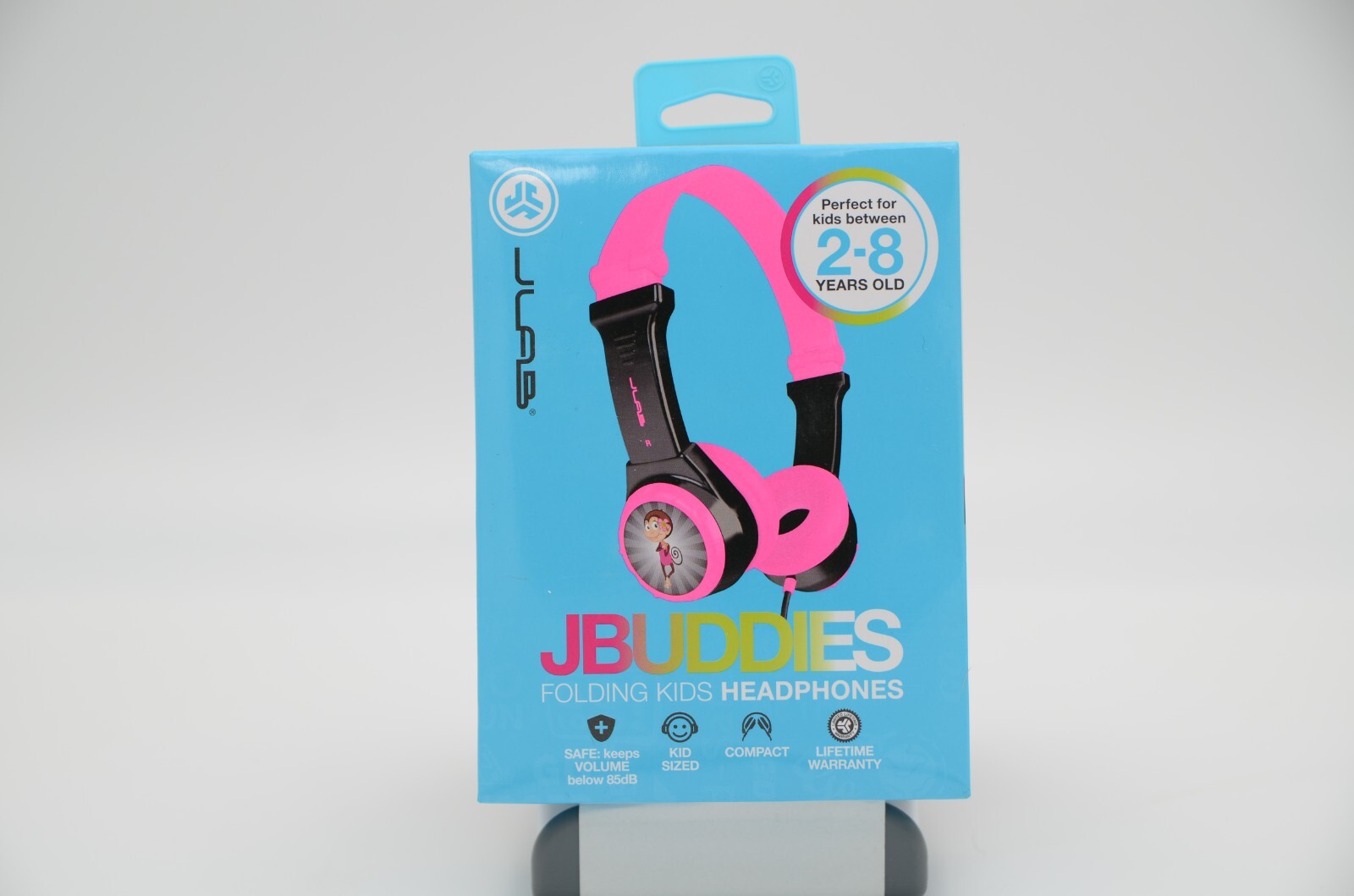 JLAB JBuddies Kids Folding On Ears Padded Volume Limiting Wired Headphones Pink