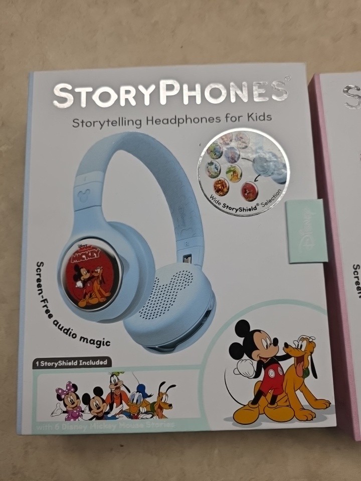 Disney StoryPhones Wireless Bluetooth Blue Headphones for Kids Intro Bundle NIB