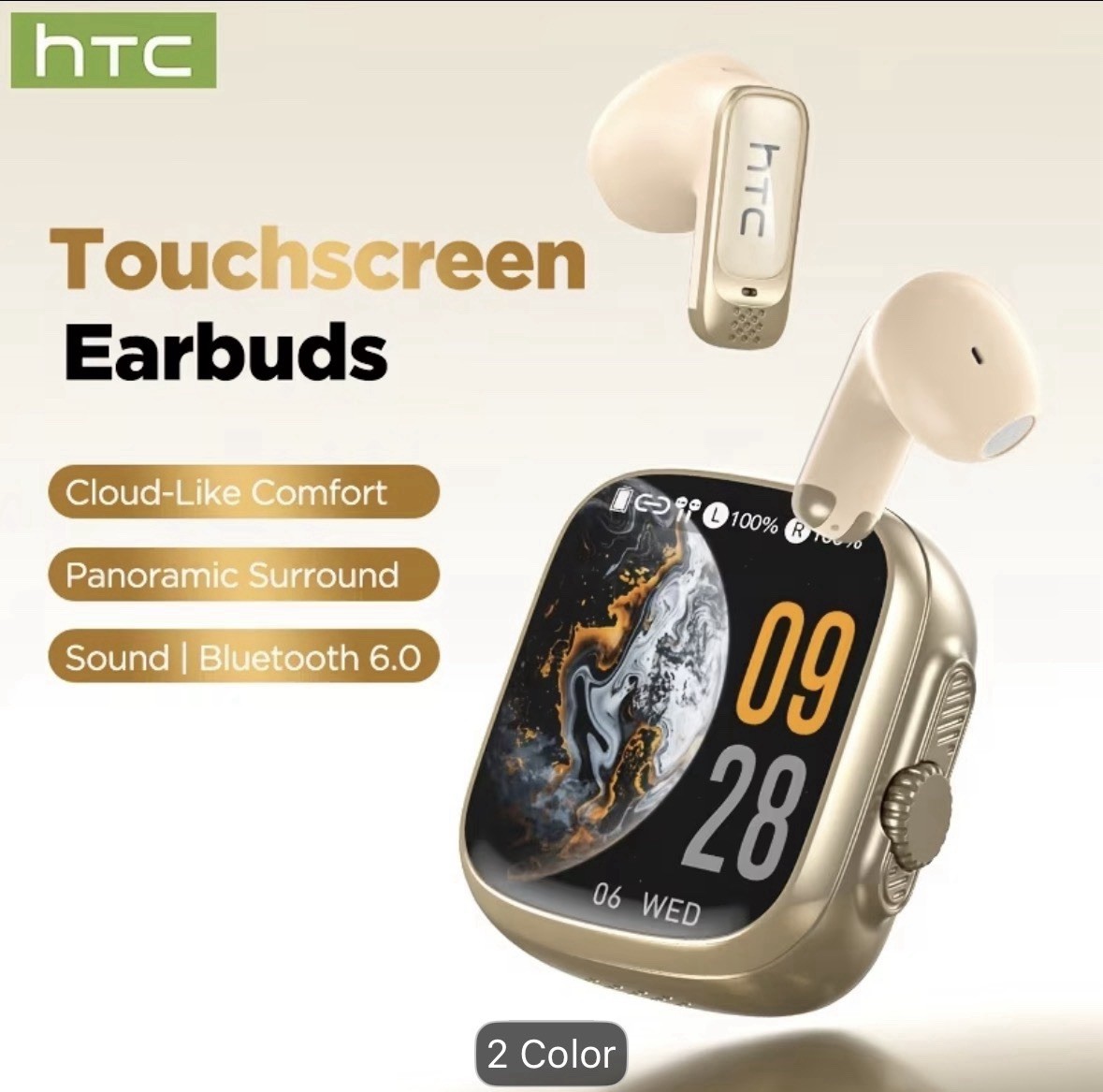 HTC NE72 AI Translator Open-Ear Wireless Headphones 134 Languages Translation