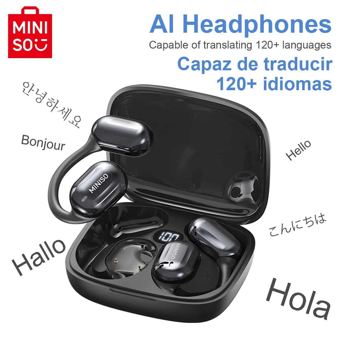 MINISO MS162 Bluetooth Earbuds w/ Translation & 16mm Driver, Wireless Headphones