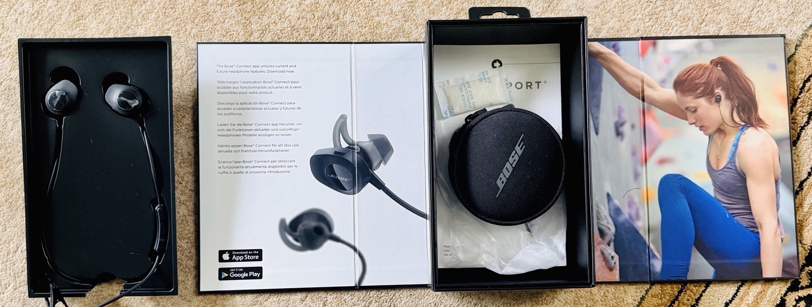 Open Box Bose SoundSport Wireless Earbuds Earphones Neckband Headphones Black