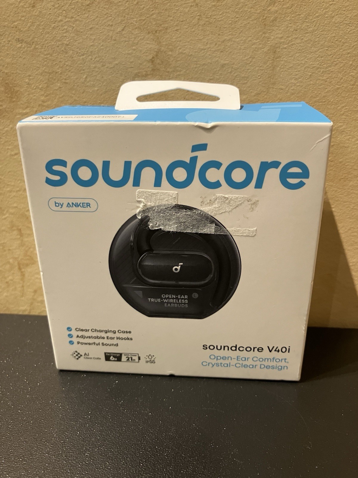 Soundcore V40i Open-Ear Headphone Crystal-Clear Design Richer Bass AI Clear Call