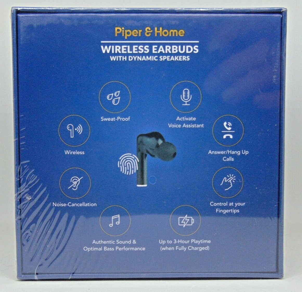 Piper & Home Wireless Earbuds with Dynamic Speakers (Charcoal). Free USPS Ship..