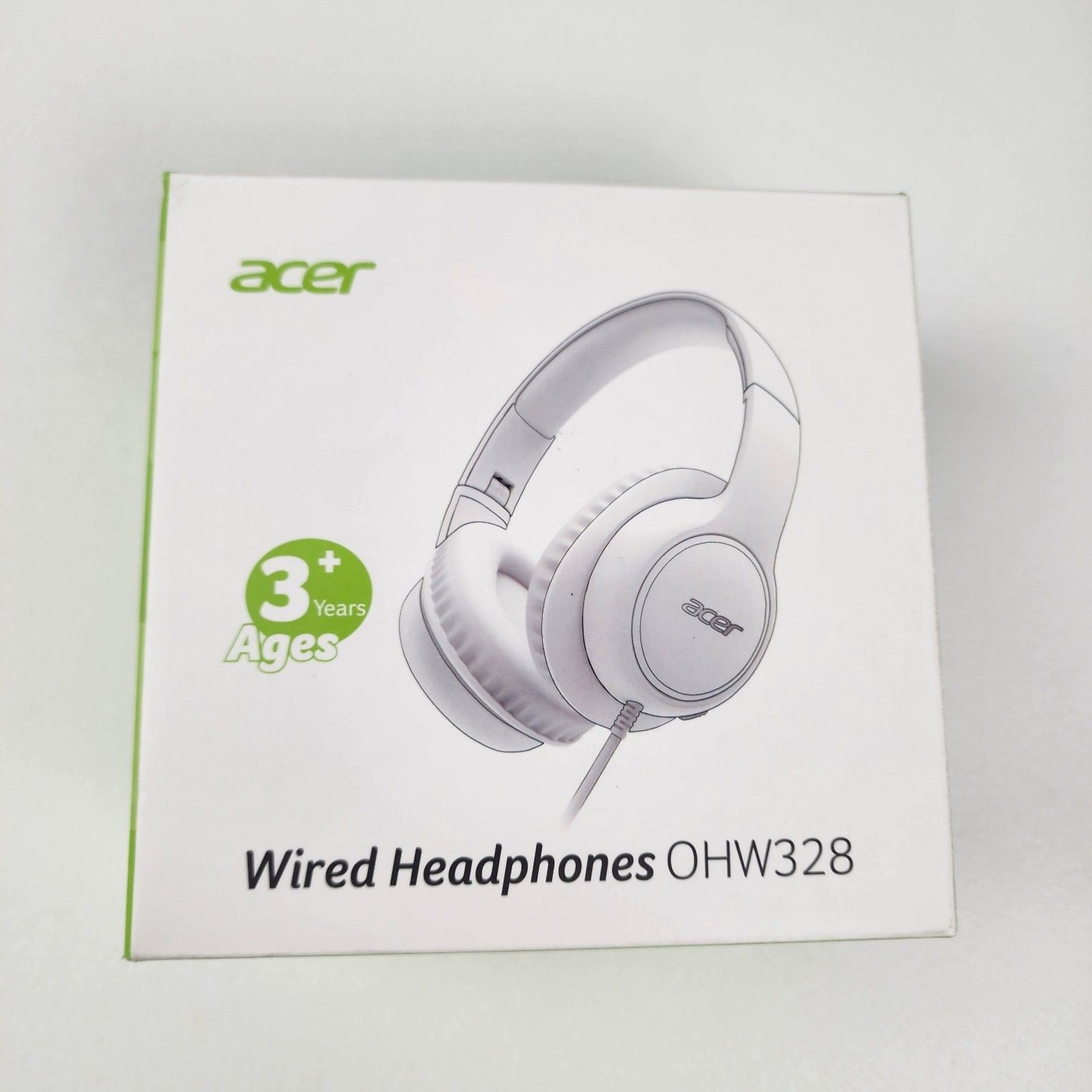 Acer Kids Wired Headphones 85/94dB Safe Volume Foldable School Black Red