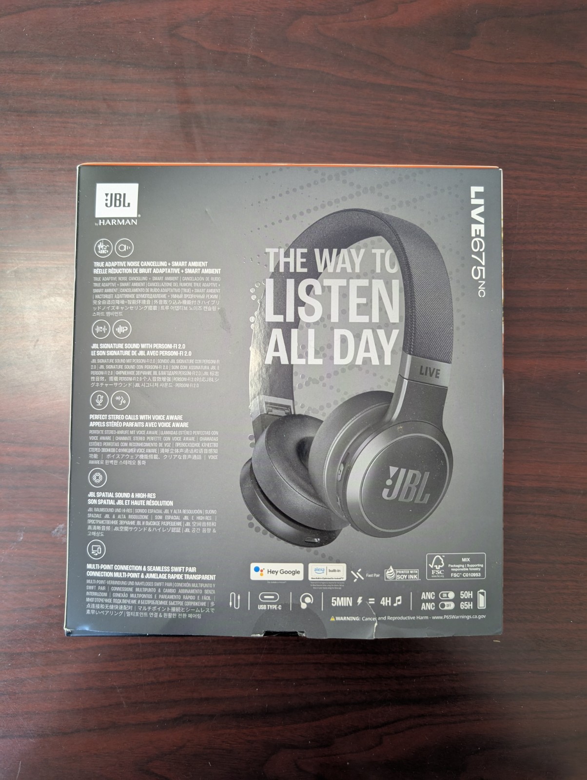 JBL Live 675NC wireless on-ear headphones