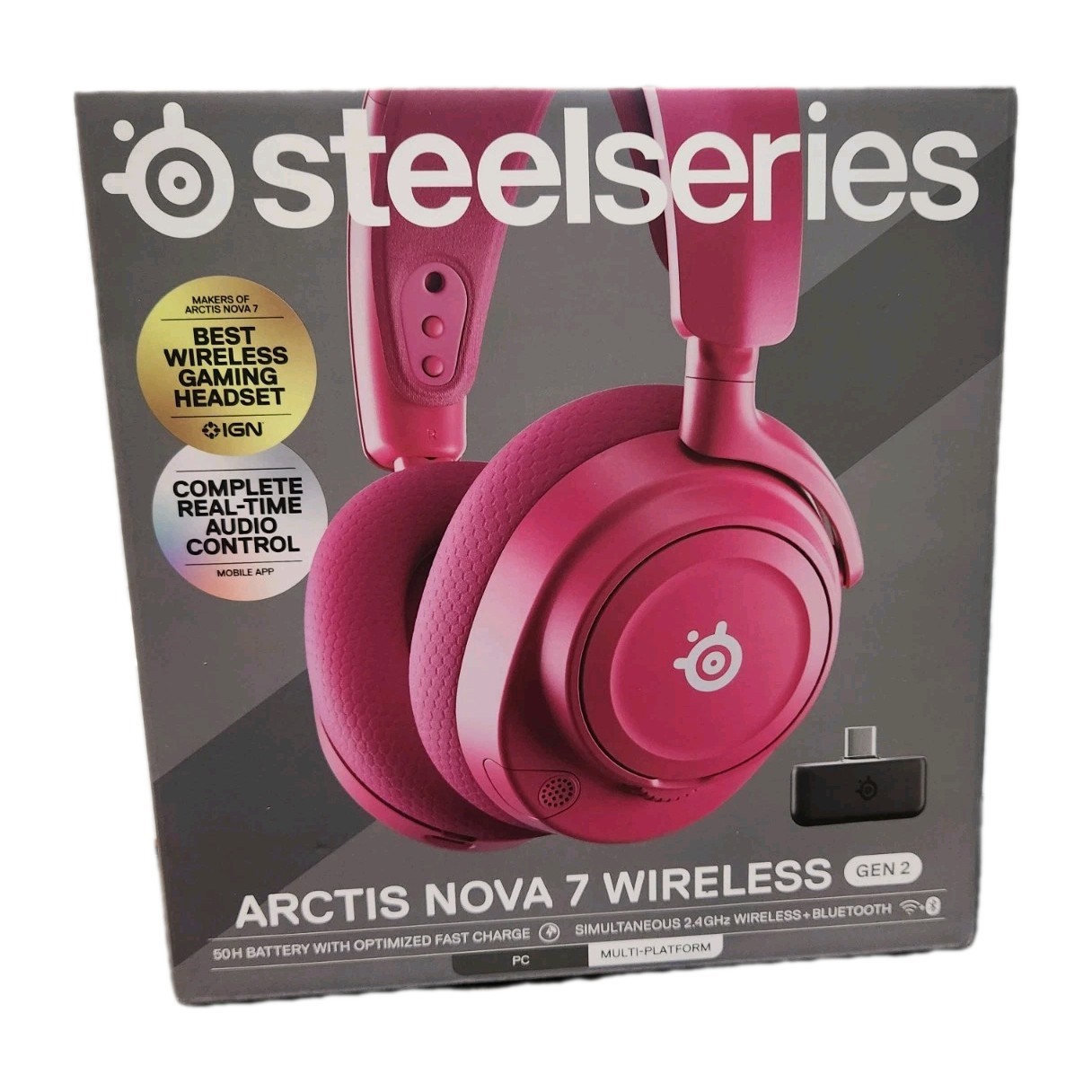 SteelSeries Arctis Nova 7 Gen 2 Wireless Gaming Headset Magenta PS5 PC Switch 2