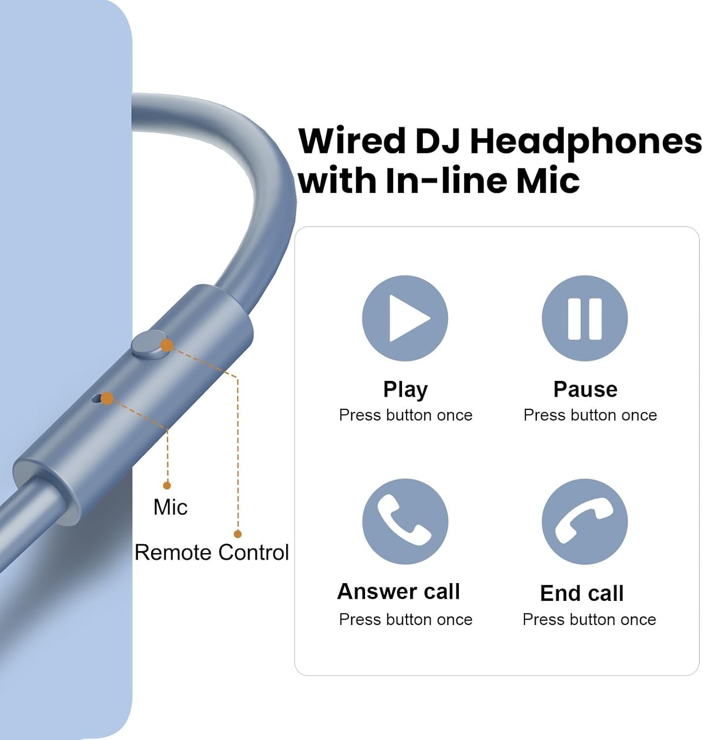 Studio Monitoring Headphones – 40mm Drivers, SharePort