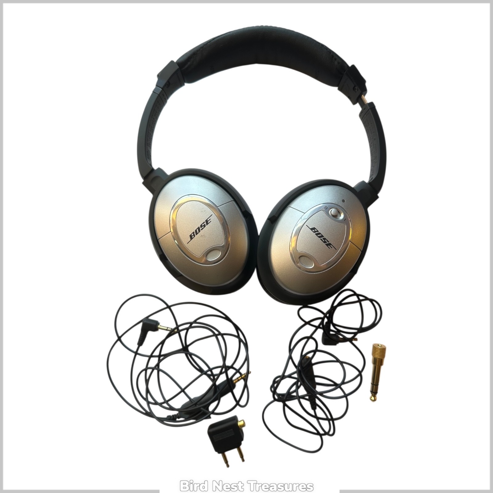 Bose QuietComfort 2 ACOUSTIC NOISE CANCELLING HEADPHONES 38233 – Case & Adapters