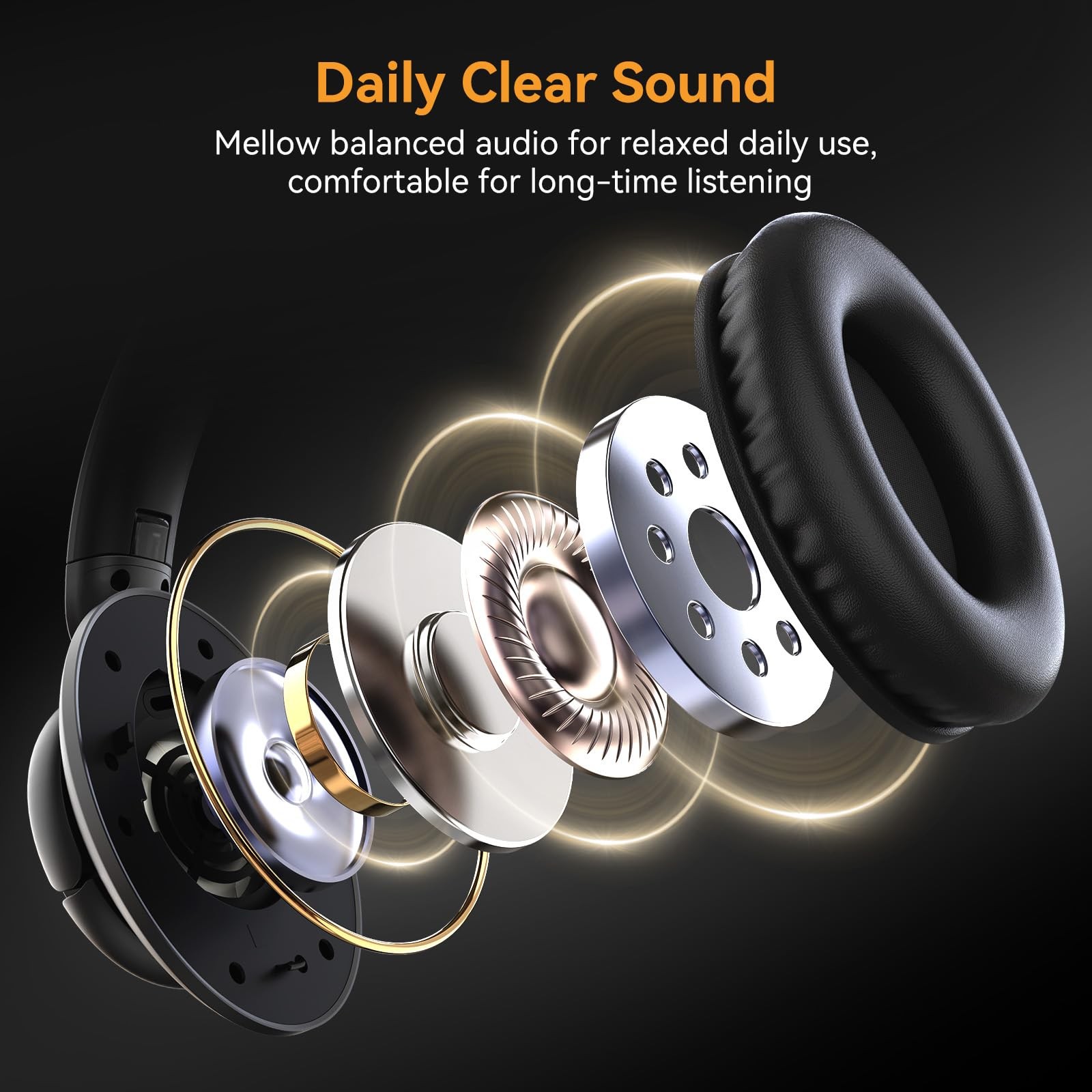 Wired Headphones with Microphone, Over Ear Lightweight Foldable 3.5mm Plug in…