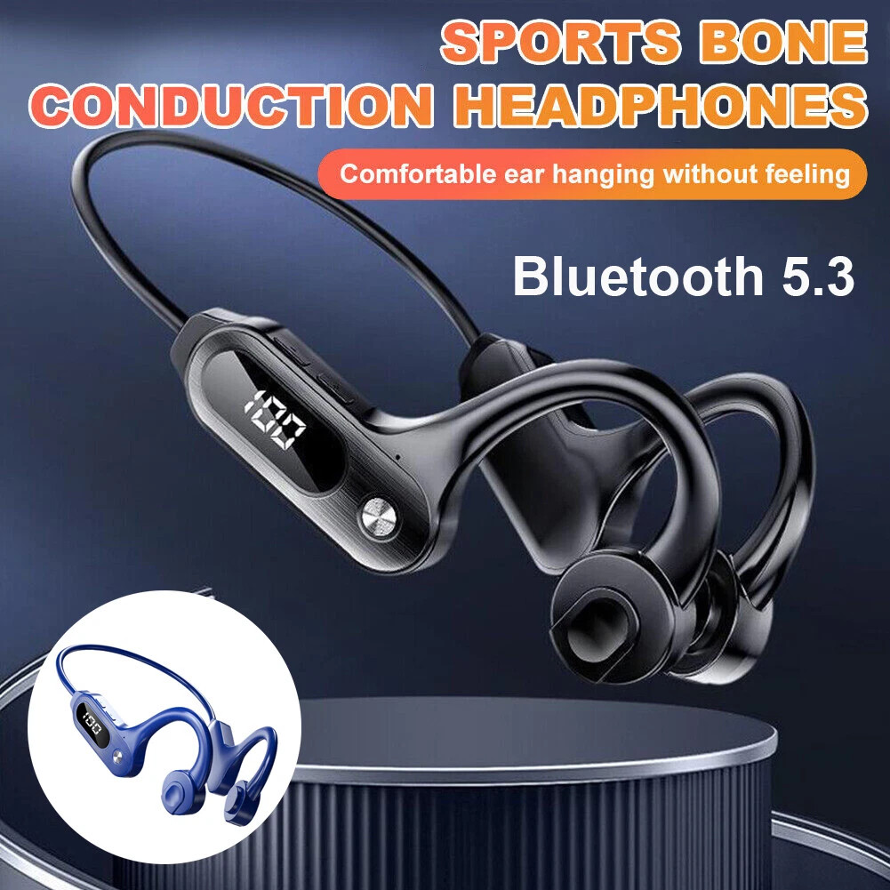 Bluetooth 5.3 Conduction Headphones Wireless Outdoor Sport Headset Earbuds Lot