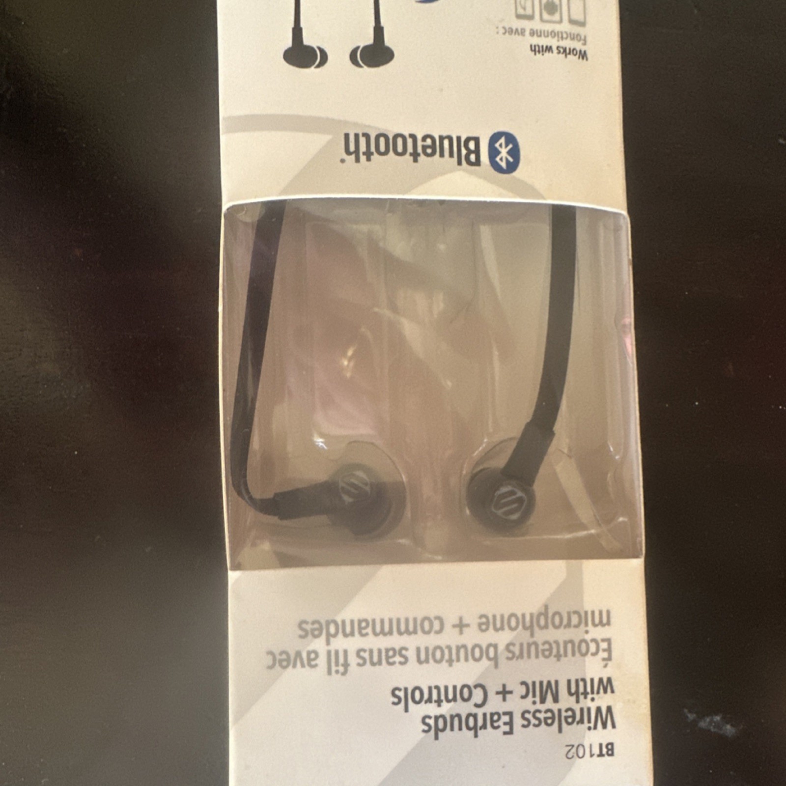 Scosche BT102 Bluetooth Wireless Earbuds Black Built-In Mic Controls In-Ear