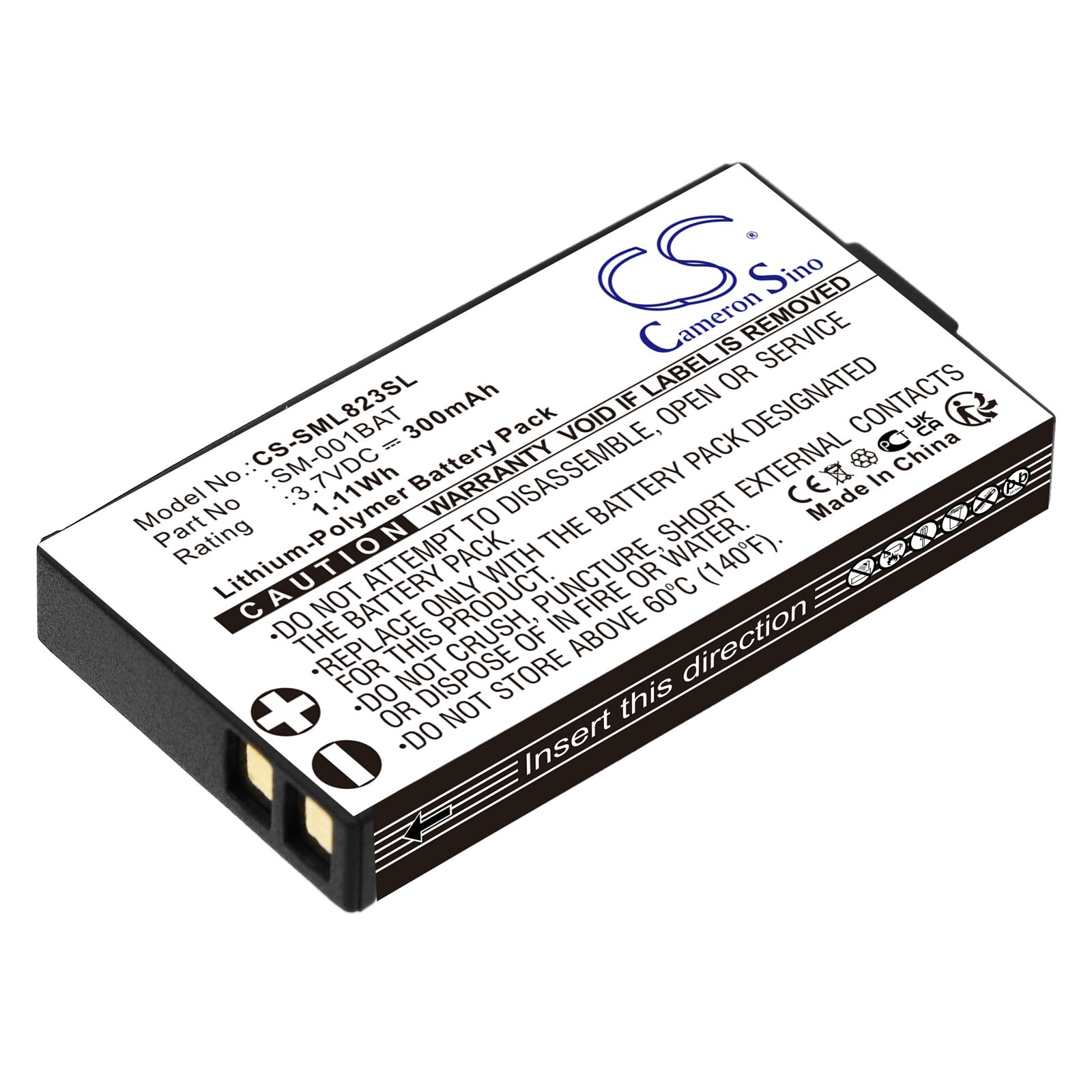 BATTERIE 300mAh Type SM-001BAT For SIMOLIO SM-823 SM-823D SM-8245 SM-863D