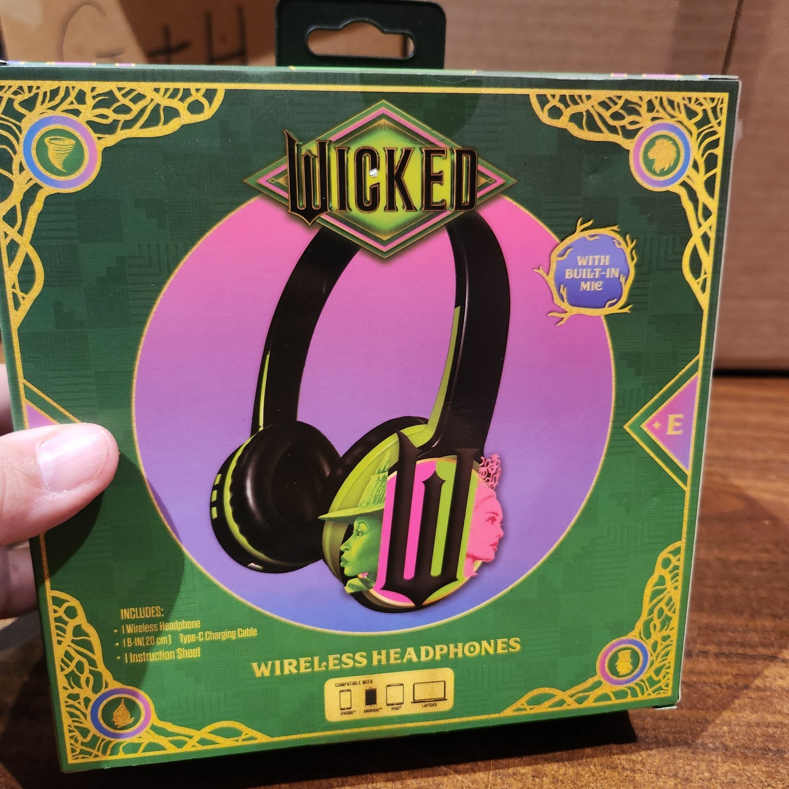 Lot of 2 NEW Wicked Headphones w/ Built-In Mic & Earbuds w/ Charging Case