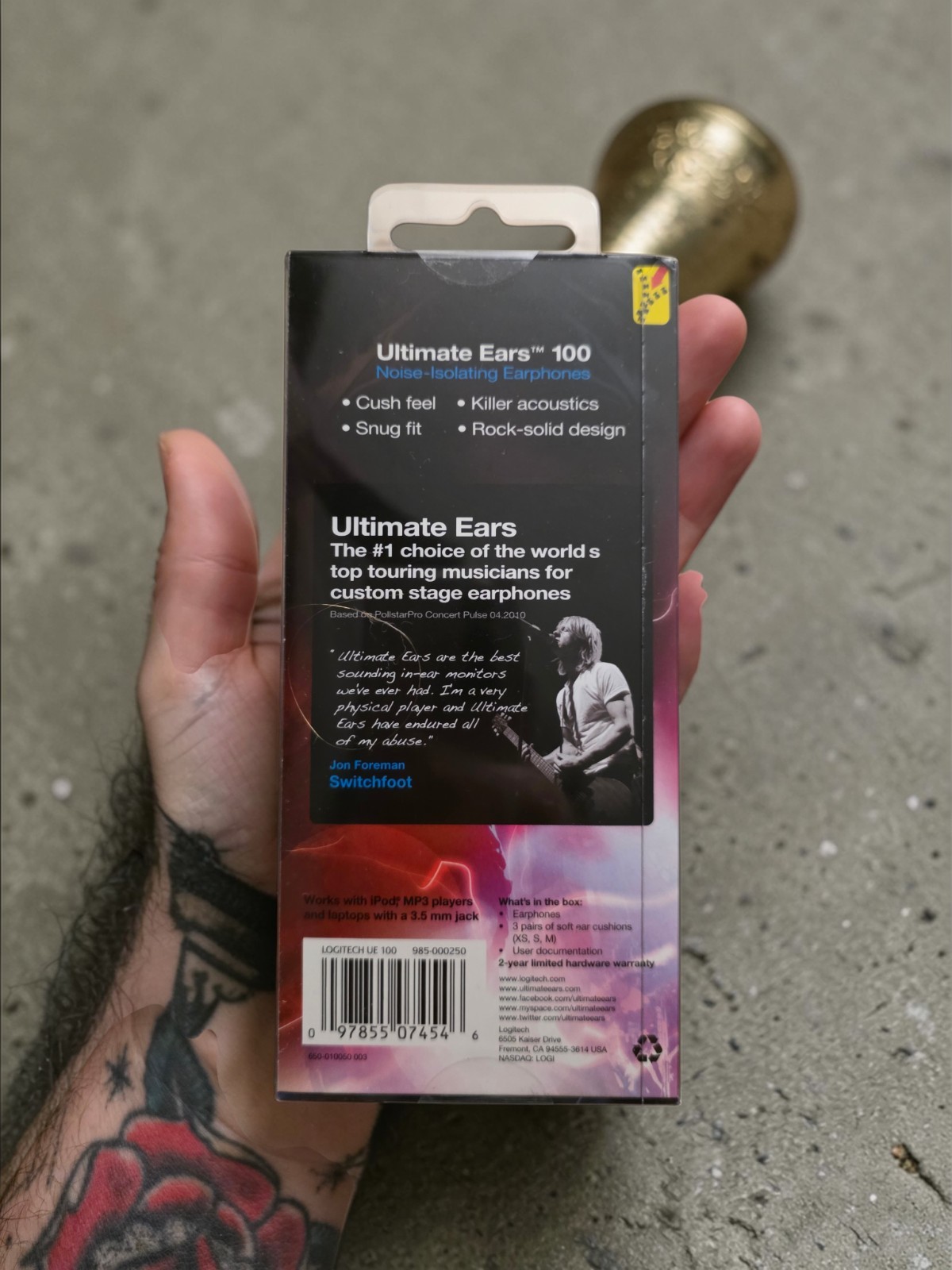 Ultimate Ears UE 100 Noise Isolating Earphones Blue Logitech 3.5mm New Sealed