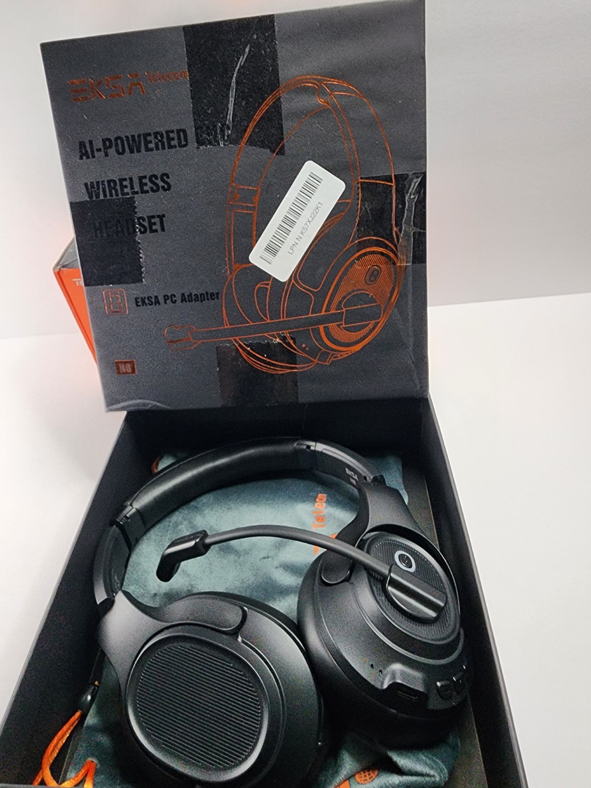 EKSA Telecom H6 Wireless Headset AI Noise Cancelling Bluetooth 5.0 Office Call