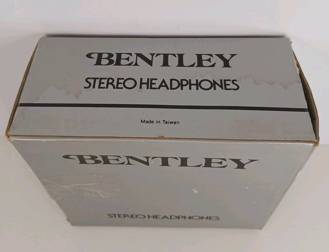 Vintage Bentley Stereo Cushion Headphones Over The Ear Taiwan New Open Box