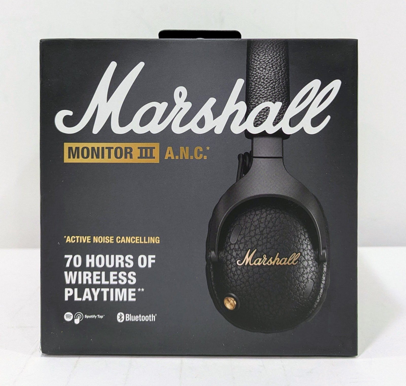 Marshall Monitor III A.N.C. Wireless Noise Cancelling Over Ear Headphones Black