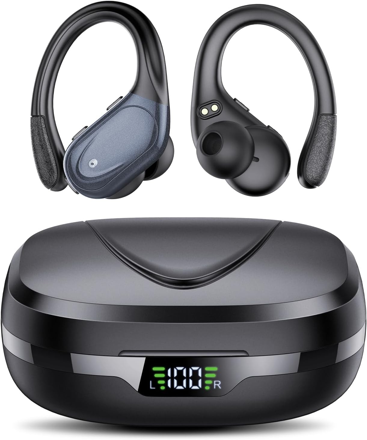 Ear buds Wireless Earbuds Bluetooth 5.3 Headphones 60hrs Playtime with Black