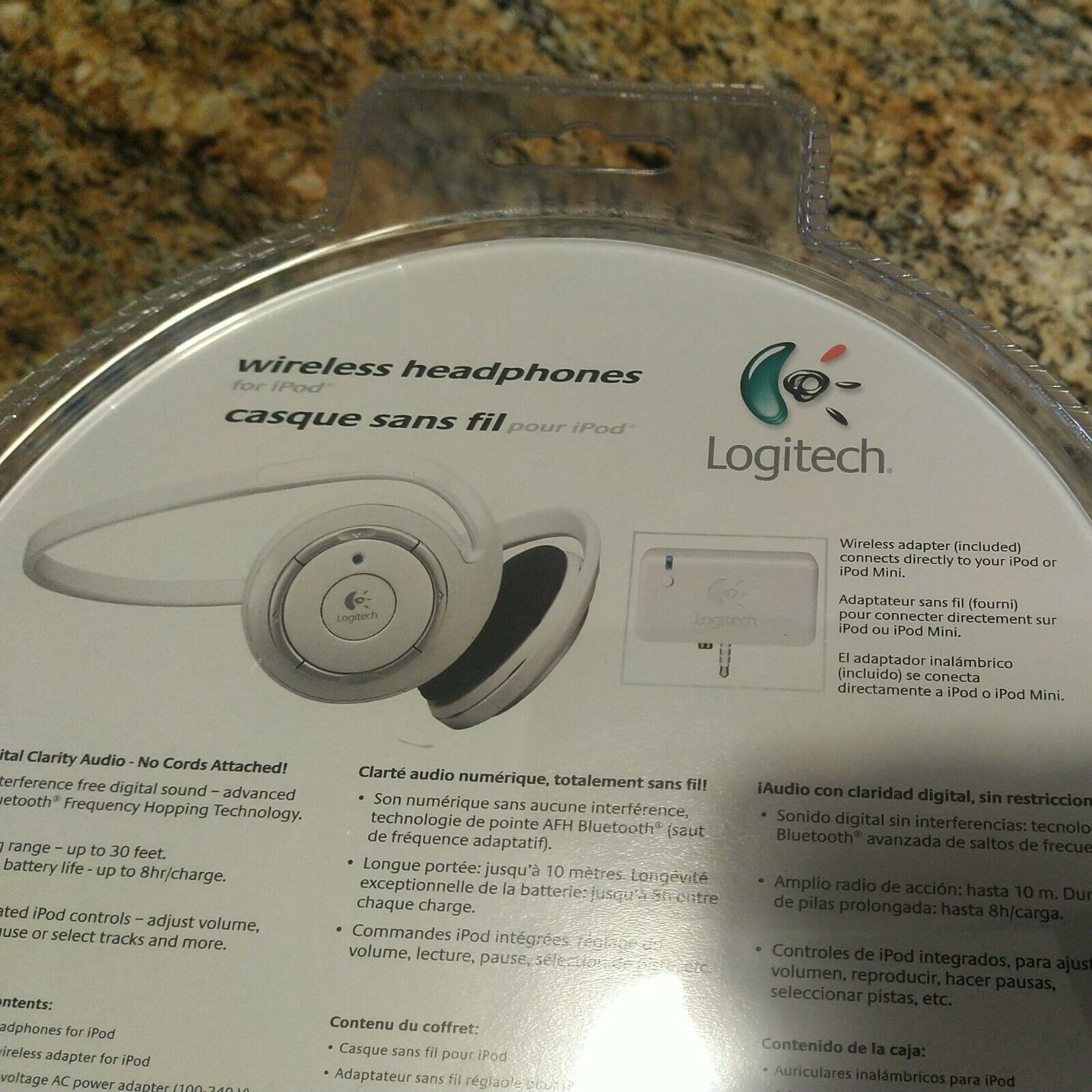 Logitech Wireless Headphones for the iPod – Model 980397-0403 – Sealed
