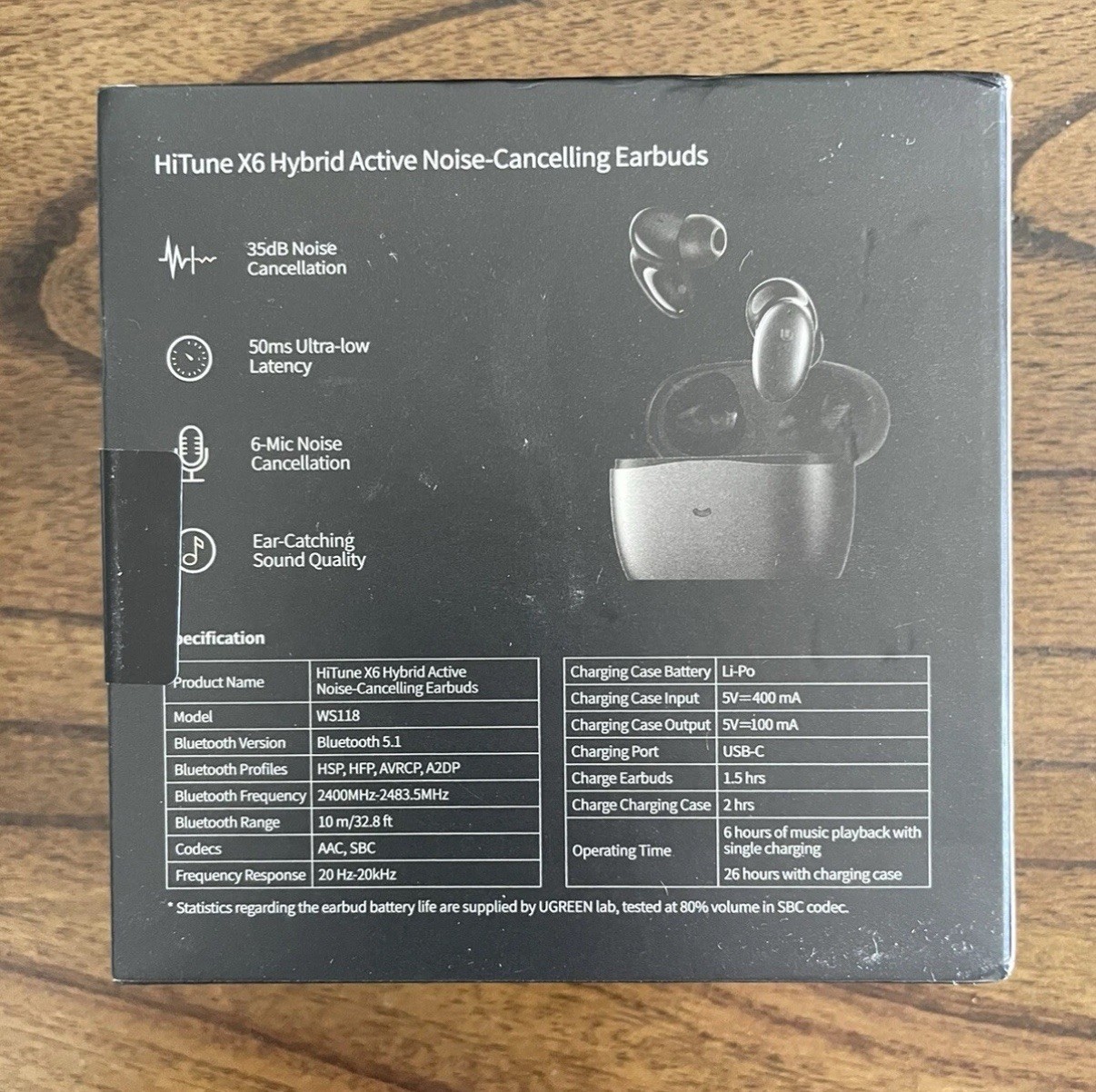 [FAST SHIP] UGREEN HiTune X6 Wireless Noise Canceling Headphones Bluetooth 5.1